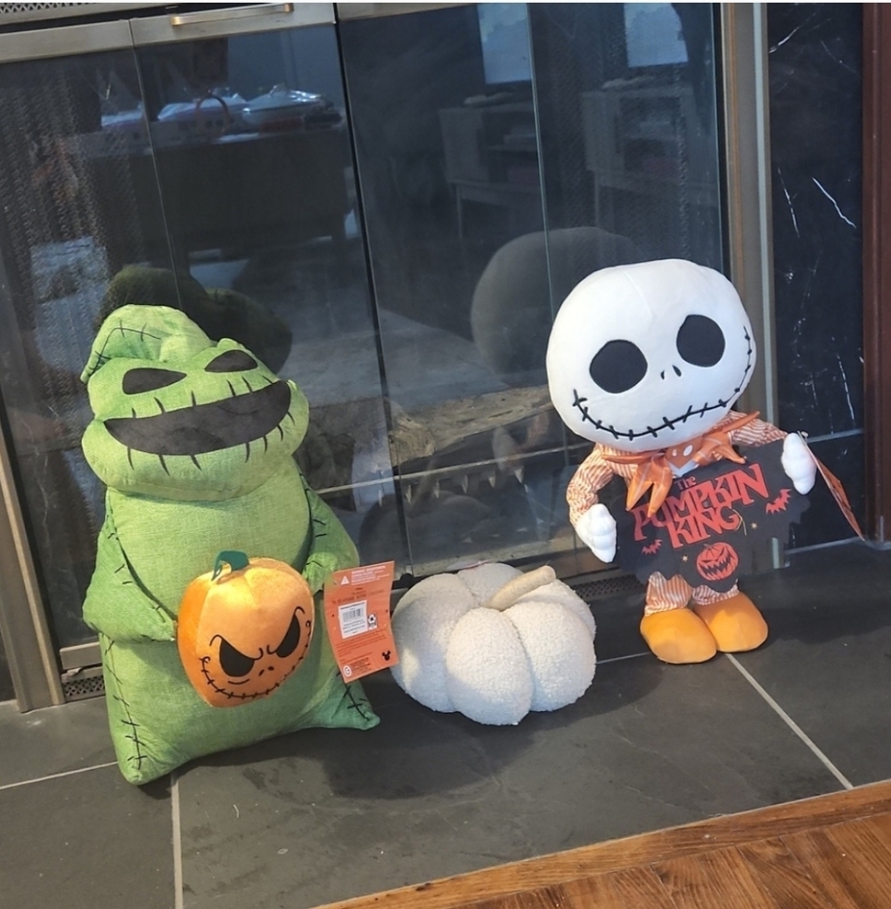NWT Disney Nightmare Before Christmas Halloween Porch Greeters Set Jack & Oogie